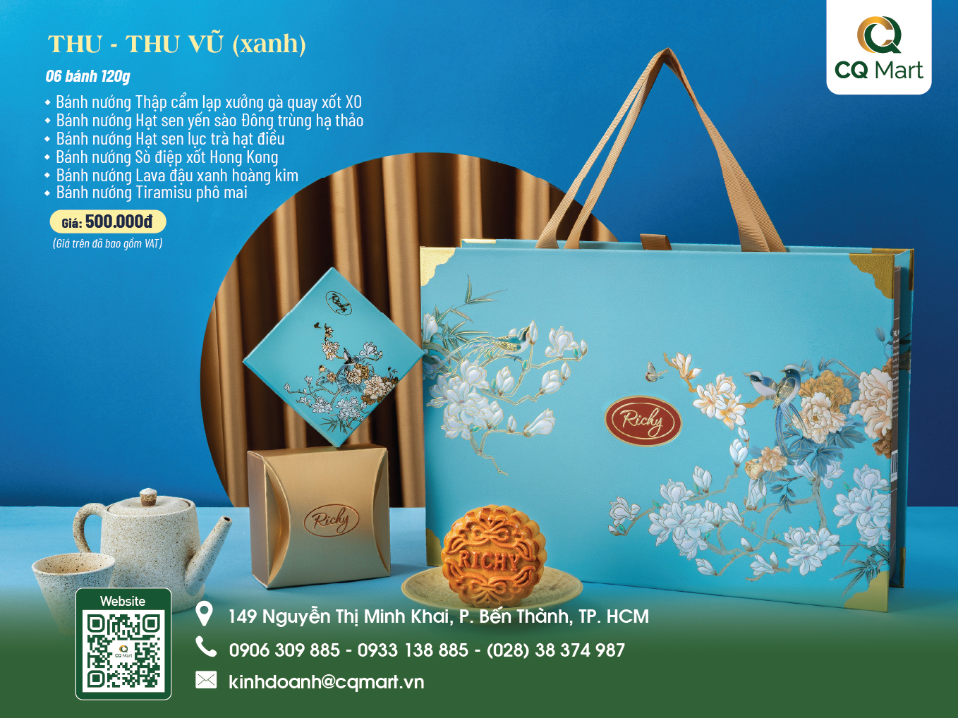 Bánh trung thu Richy Thu - Thu Vũ (Xanh)