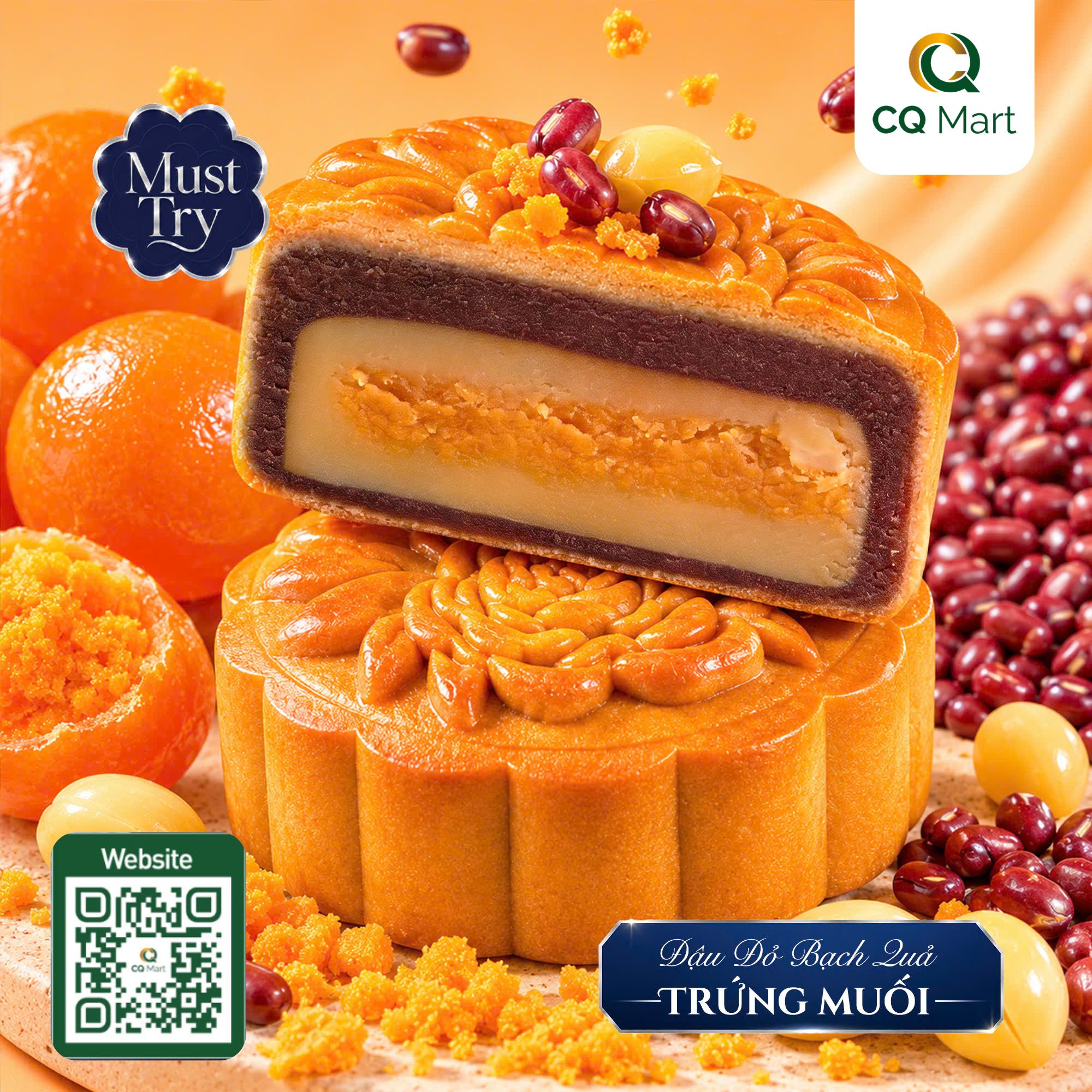 Bánh trung thu Taithong Đậu Đỏ Bạch Quả Trứng Muối