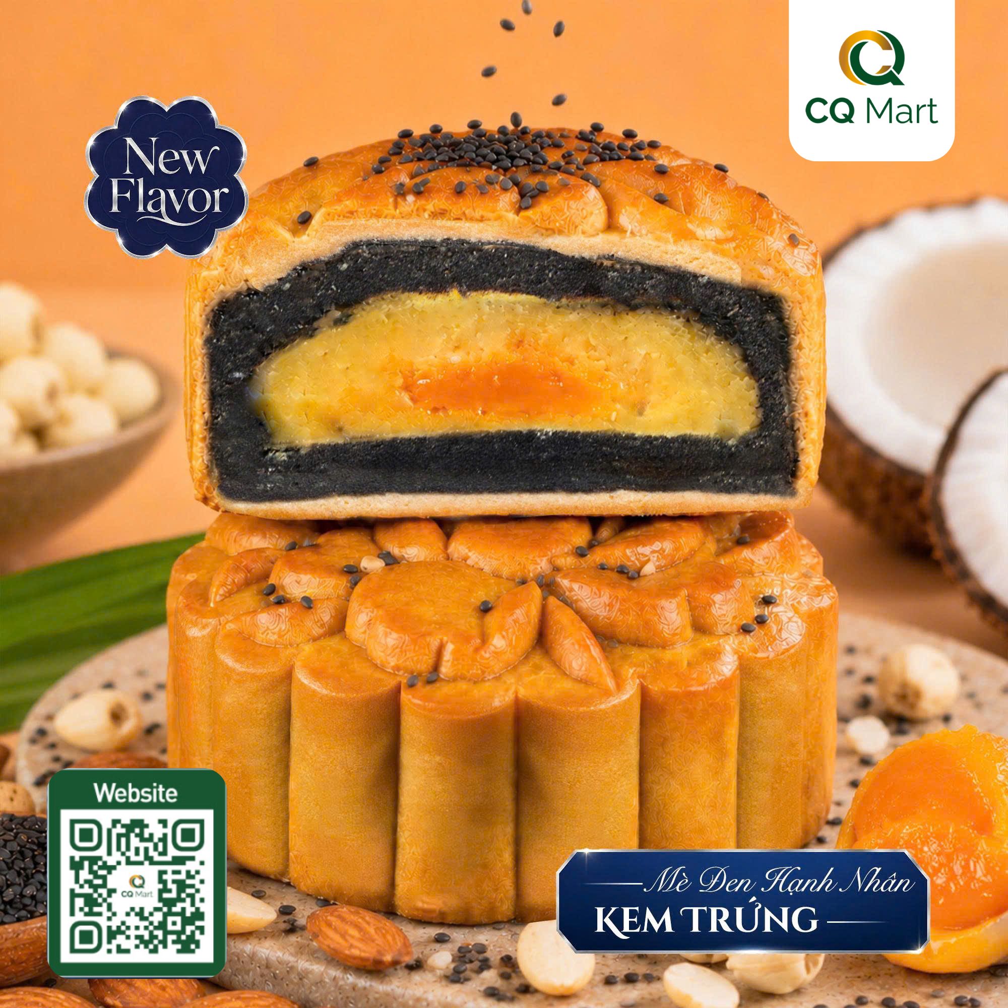 Bánh trung thu Taithong Mè Đen Hạnh Nhân Kem Trứng