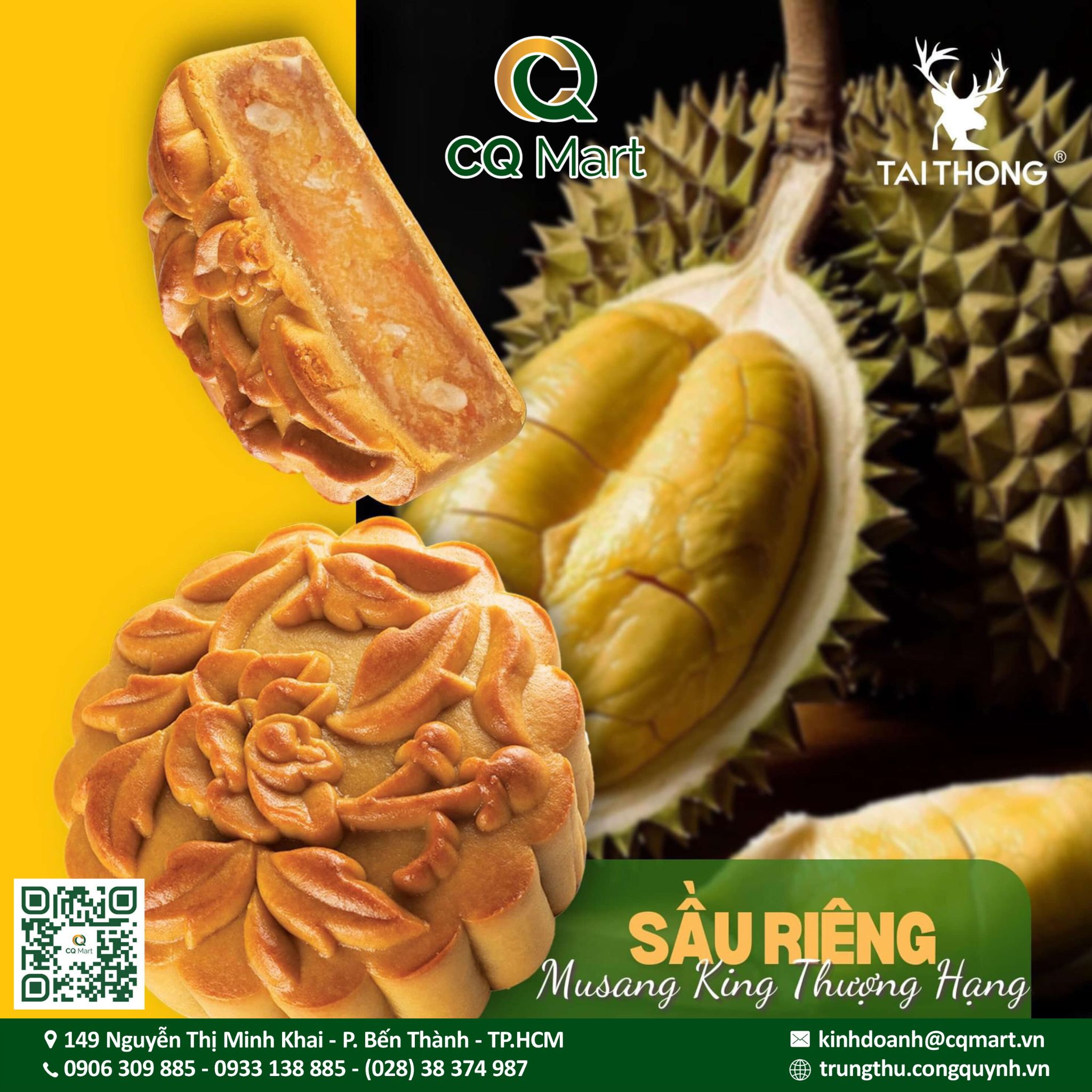 Bánh trung thu Taithong Sầu Riêng Musang King Thượng Hạng