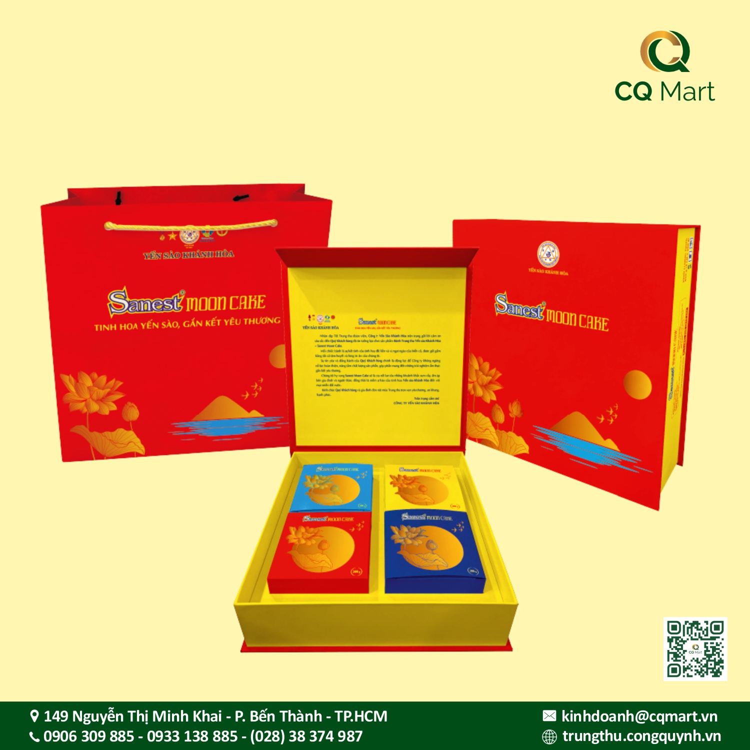 Bánh Trung Thu Yến Sào Khánh Hòa 2025 Hộp H4/200 2C2M