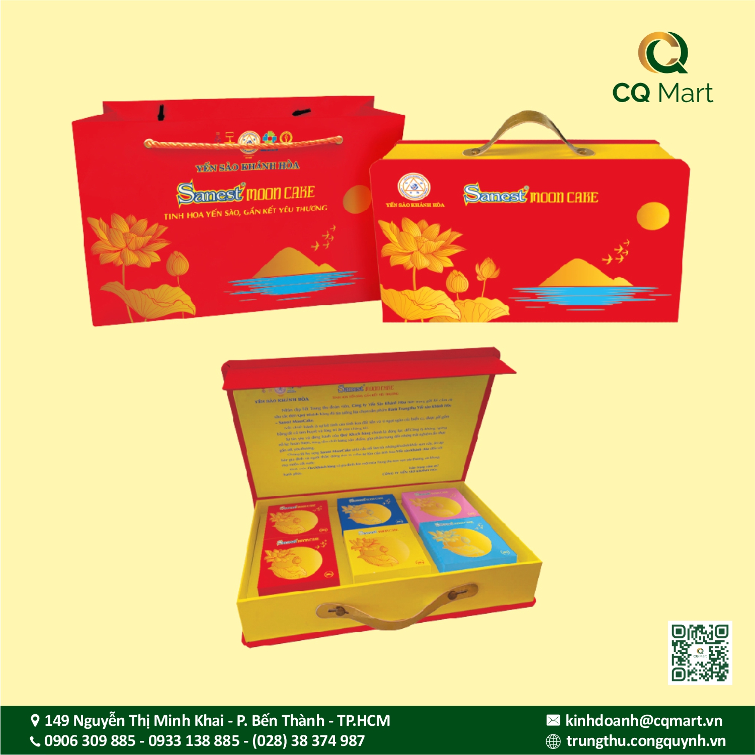 Bánh Trung Thu Yến Sào Khánh Hòa Hộp H6/200 3C1M2D