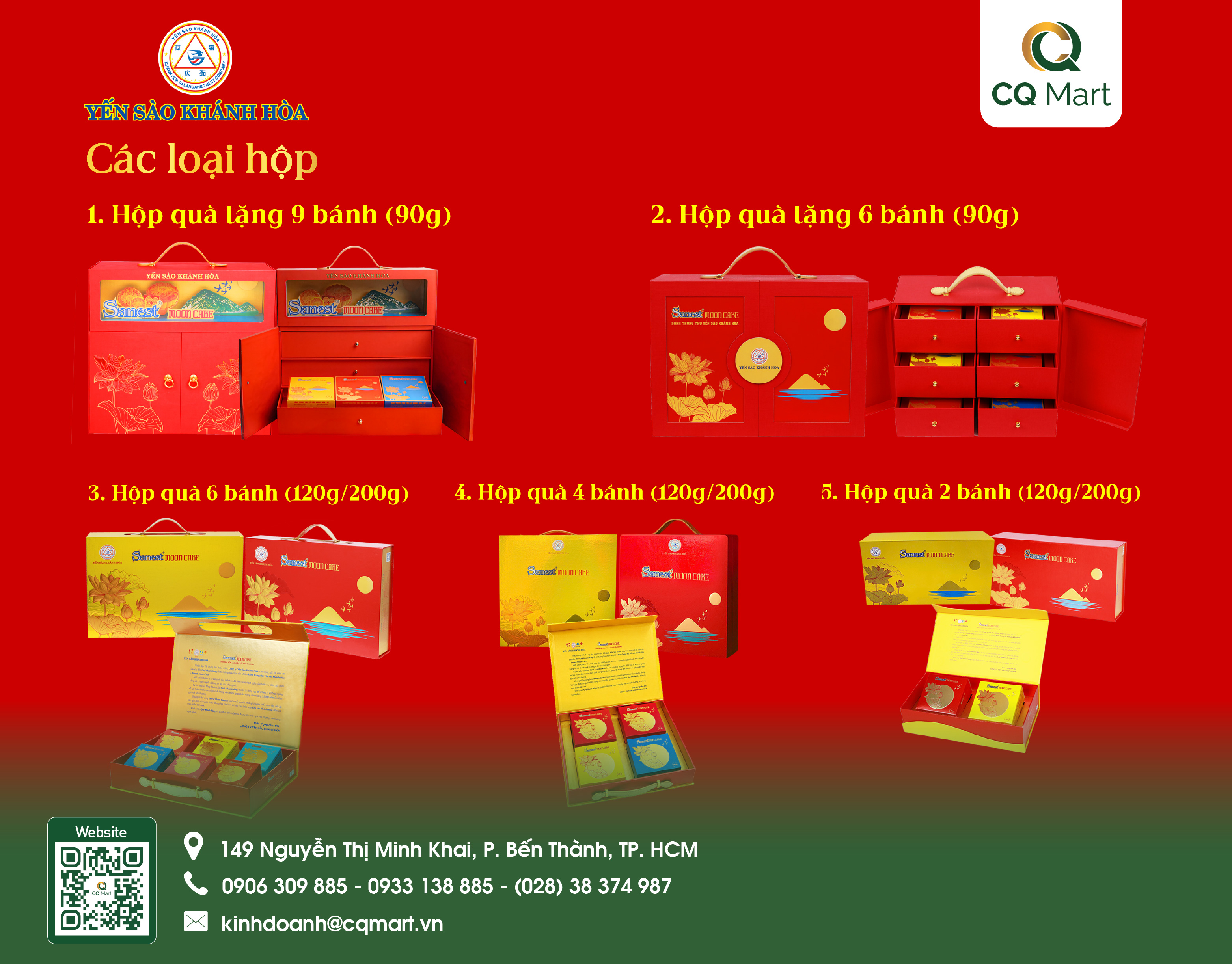 Bánh Trung Thu Yến Sào Khánh Hòa - Hộp H6/200 3C1M2D