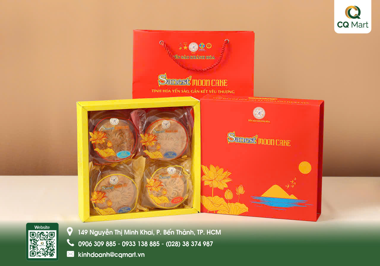 Bánh Trung Thu Yến Sào Khánh Hòa Hộp 4 Bánh