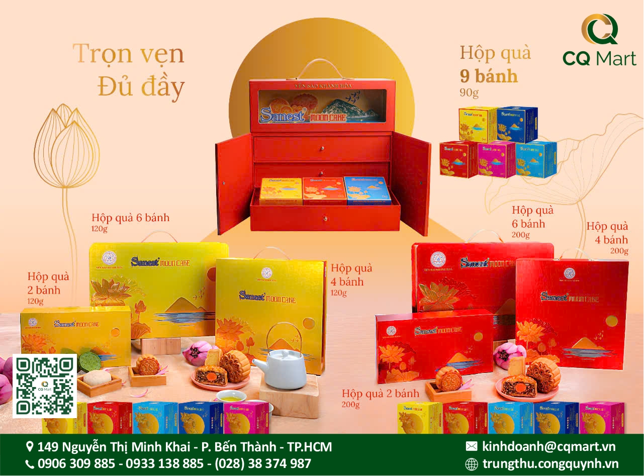 Bánh Trung Thu Yến Sào Khánh Hòa Hộp 9 Bánh