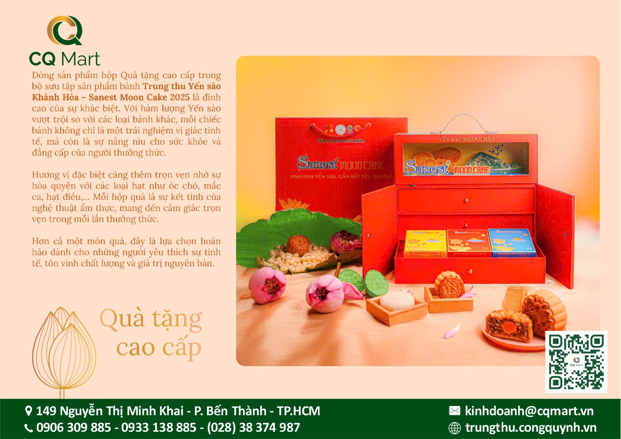 Bánh Trung Thu Yến Sào Khánh Hòa Hộp 9 Bánh